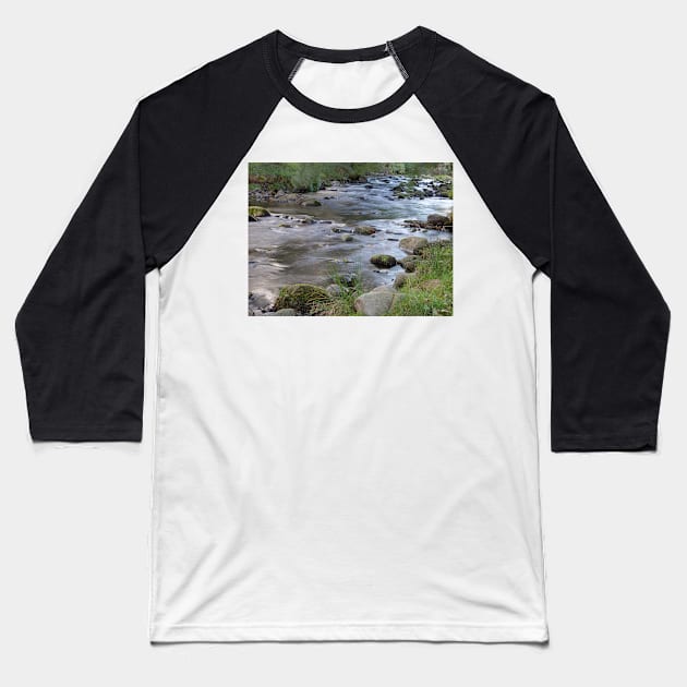 The River Coquet in the Cheviots, Northumberland Baseball T-Shirt by HazelWright